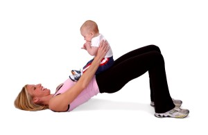 exercício com bebê
